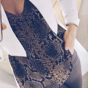 Zara Black and Brown Snake Skin Camisole XS